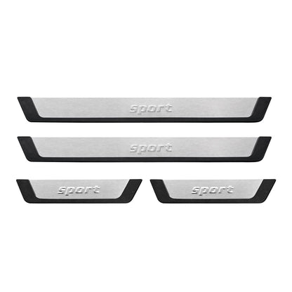 OMAC Door Sill Scuff Plate Scratch Protector for Honda CR-V Sport Steel Silver 4 Pcs U013683