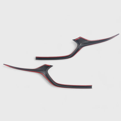 2019-2025 Mazda 3 Grille Overlay Gloss Black 2Pcs ABS Plastic