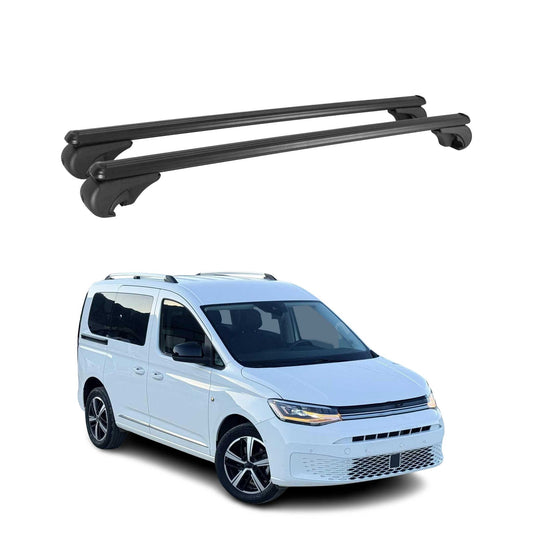 2021-2024 VW Caddy Roof Rack Cross Bars Black