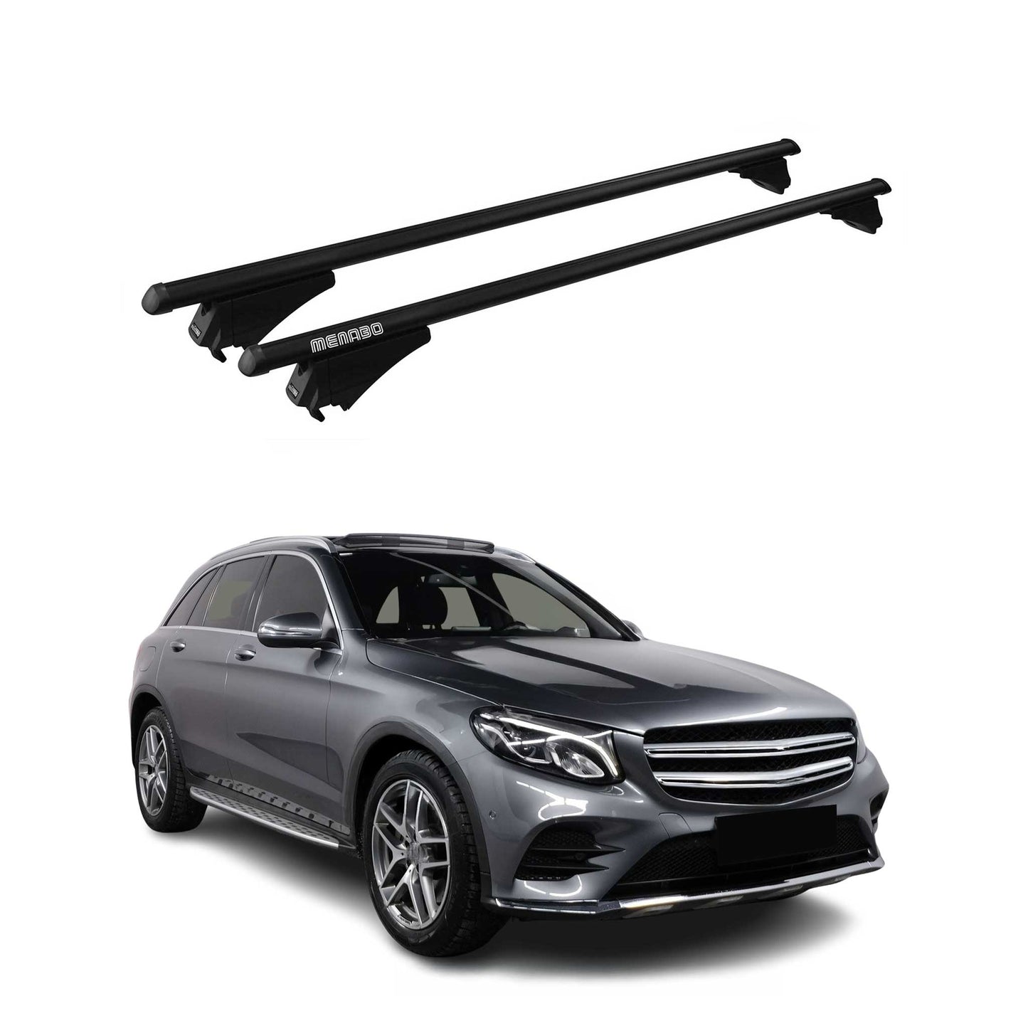 2016-2019 Mercedes GLC Class X253 Roof Rack Cross Bars Black