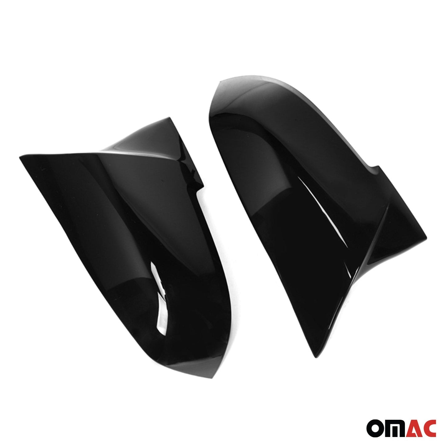 OMAC Side Mirror Cover Caps fits BMW 1 2 3 4 X1 M2 i3 F20 F22 F30 Gloss Black 1204P111MPB
