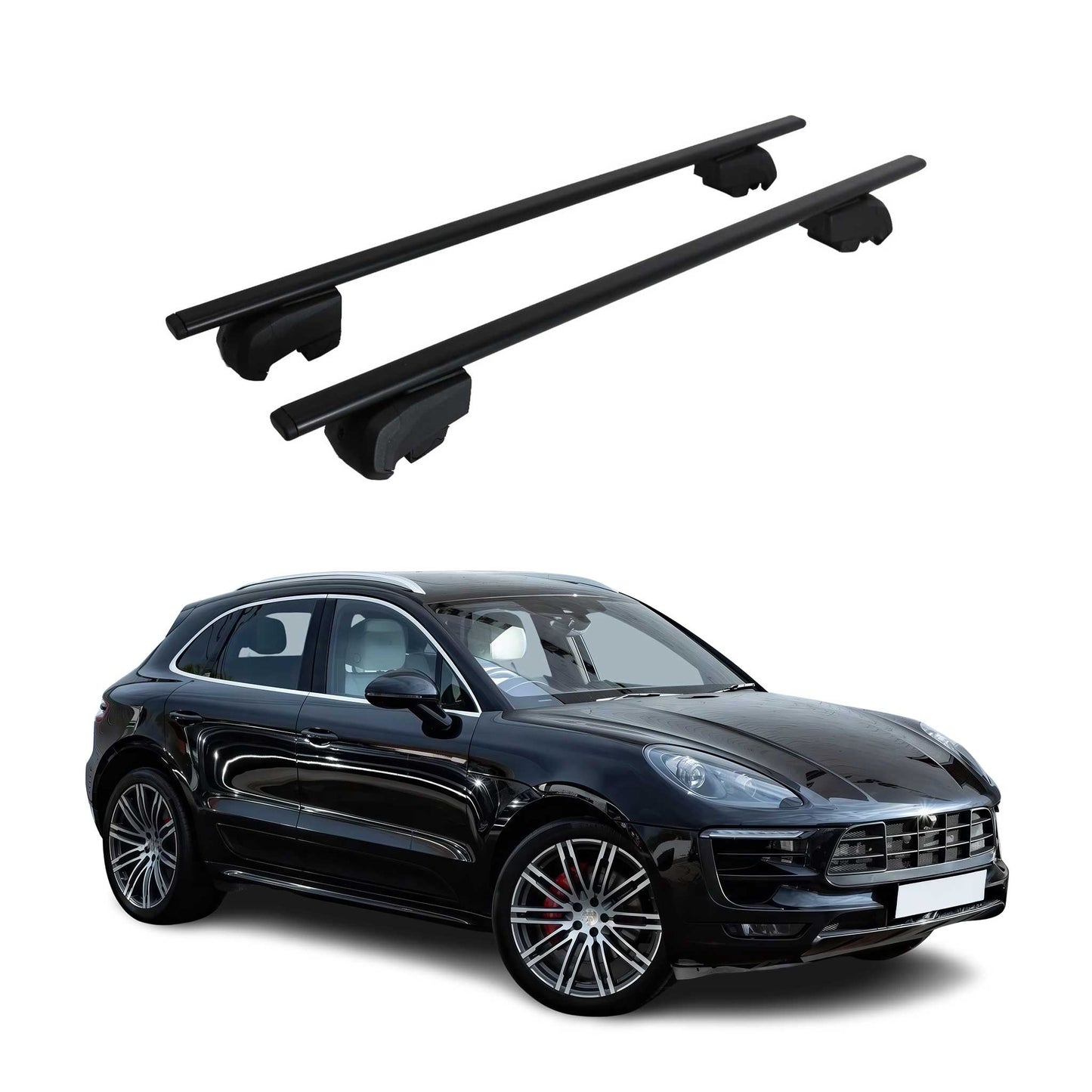2015-2025 Porsche Macan Roof Rack Cross Bars Black