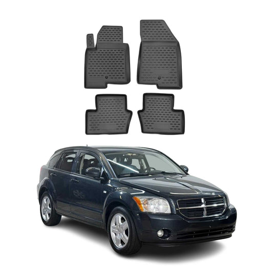 2007-2012 Dodge Caliber Floor Mats Liners Full Set All Weather Black