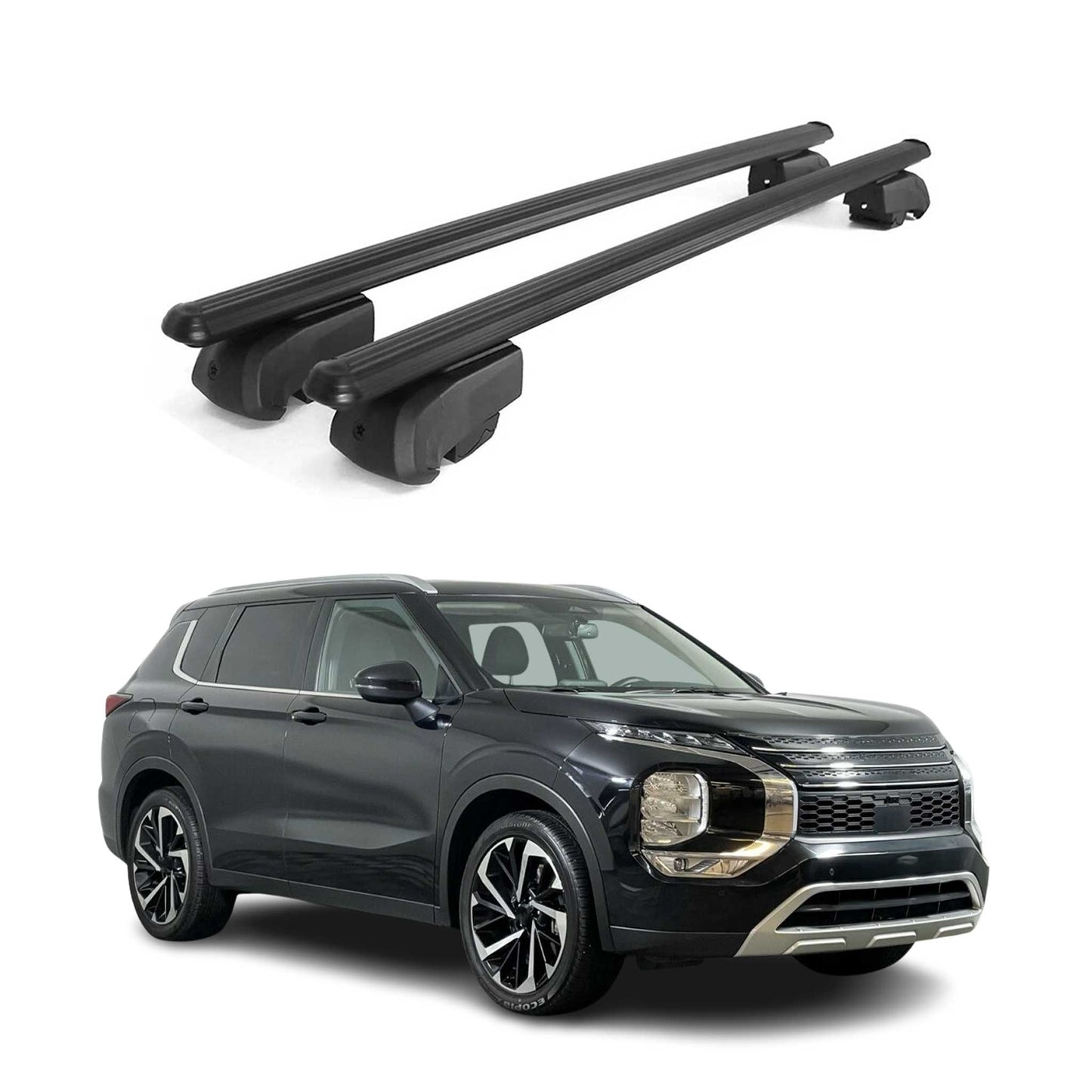 2022-2024 Mitsubishi Outlander Roof Rack Cross Bars Black