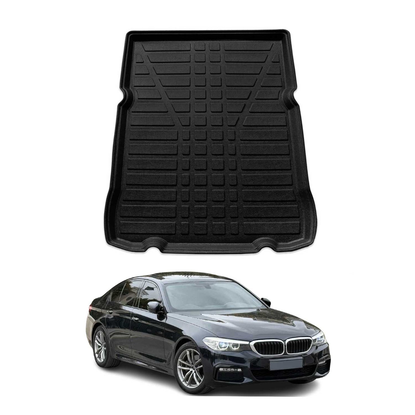 2019-2024 BMW 5 Series G30 Sedan 2017-2023 / M5 F90 Cargo Liner Trunk Mat All Weather Black