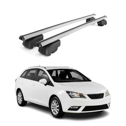 2009-2016 Seat Ibiza SW Roof Rack Cross Bars Silver