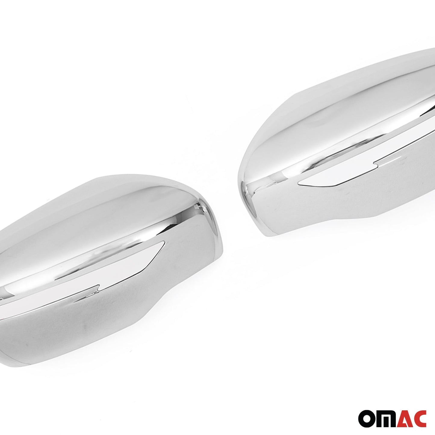 OMAC Side Mirror Cover Caps Fits Nissan Kicks 2018-2024 Chrome Silver 2 Pcs 5023111-1