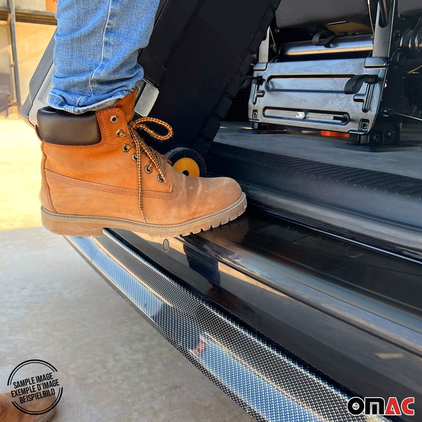 2016-2017 Smart ForTwo Rear Bumper Sill Cover Protector Guard Stainless Steel Dark