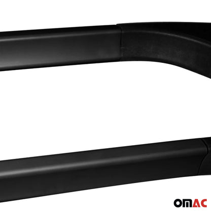 OMAC Roof Rack Side Rails Aluminium for Hyundai i20 2014-2018 Hatchback Black 2 Pcs U012875