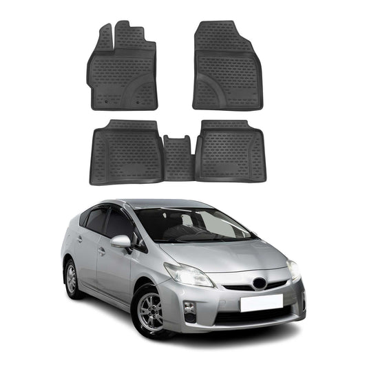 2010-2015 Toyota Prius XW30 Floor Mats Liners Full Set All Weather Black