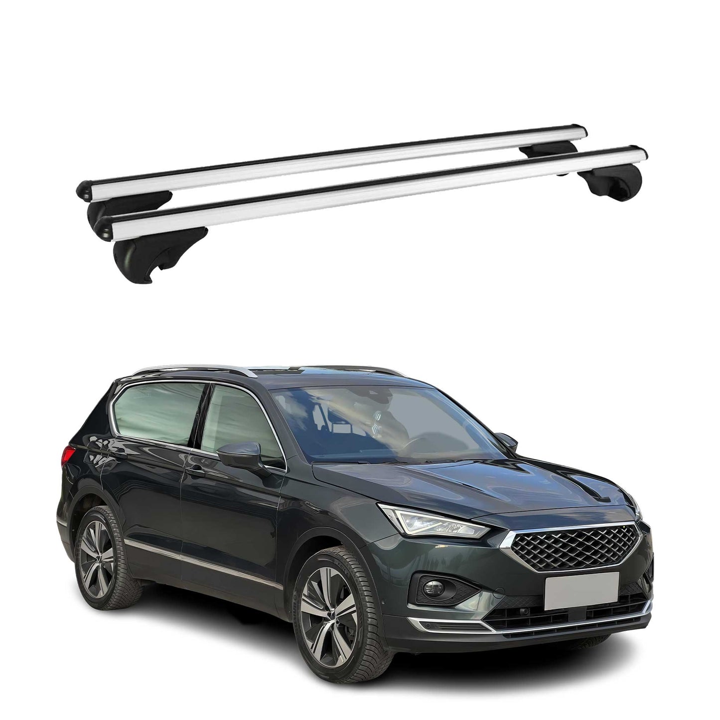 2019-2024 Seat Tarraco Roof Rack Cross Bars Silver