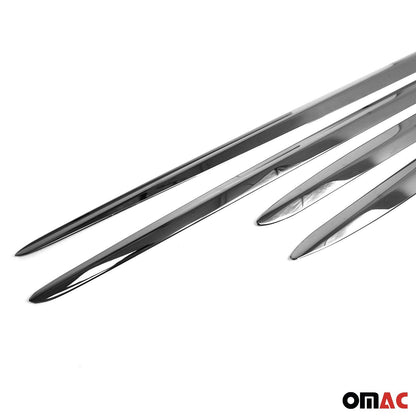 OMAC Side Door Molding Trim Skirt Garnish for Fiat 500X 2016-2023 Steel Dark 4 Pcs 2541131B