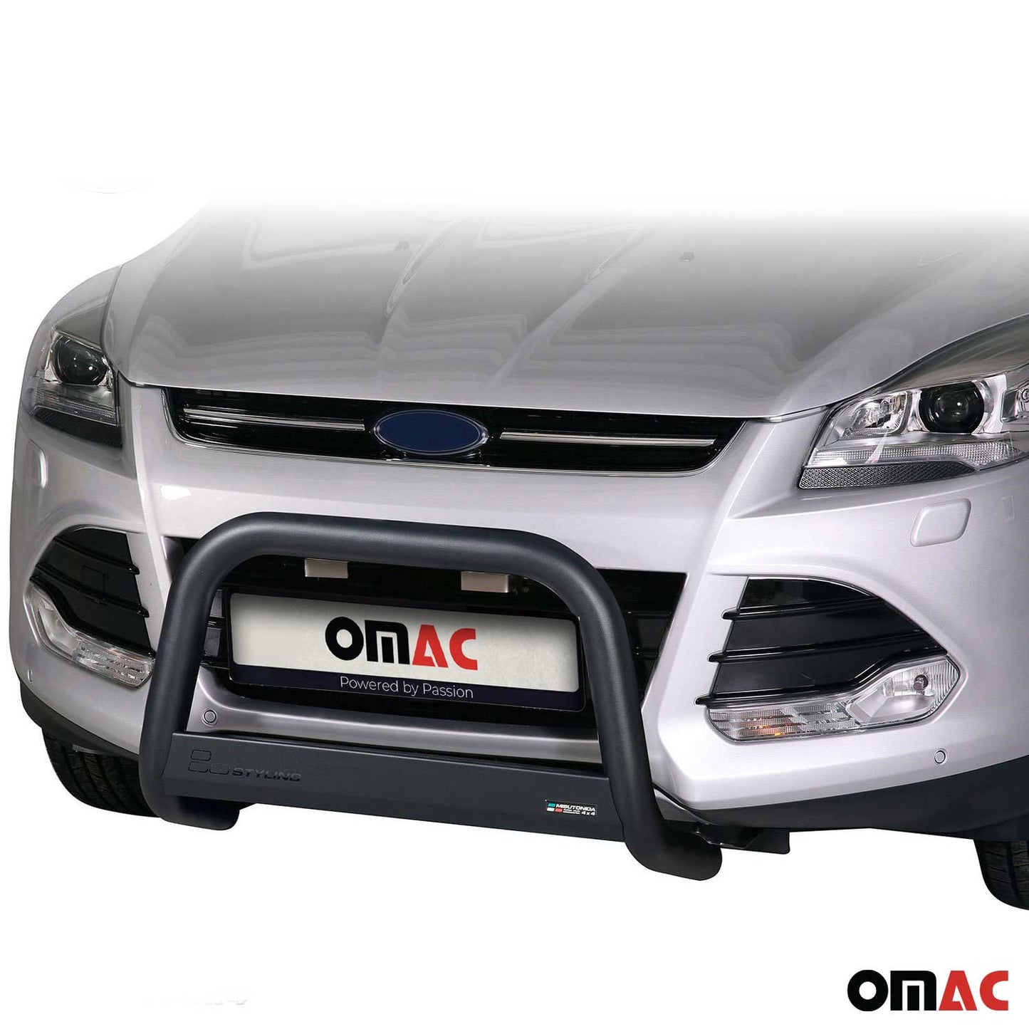 OMAC Bull Bar Push Front Bumper Grille for Ford Escape 2013-2016 Black 1 Pc 2616MSBB073B