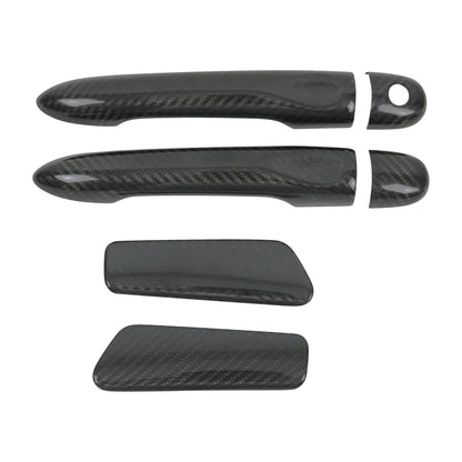 OMAC Door Handle Cover Protector for Renault Clio 2012-2018 Carbon Fiber Black 6 Pcs 6116041C