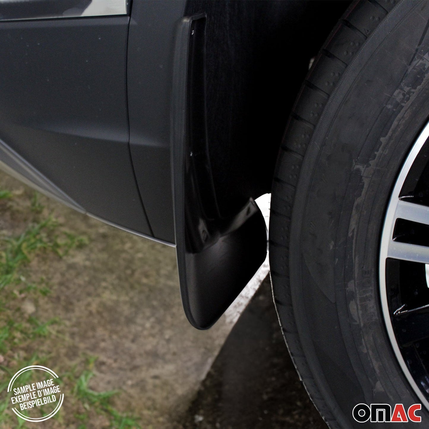 OMAC Mud Guards Splash Mud Flaps for Chevrolet Captiva Sport 2012-2015 Black 4 Pcs 96OMF002-SET8