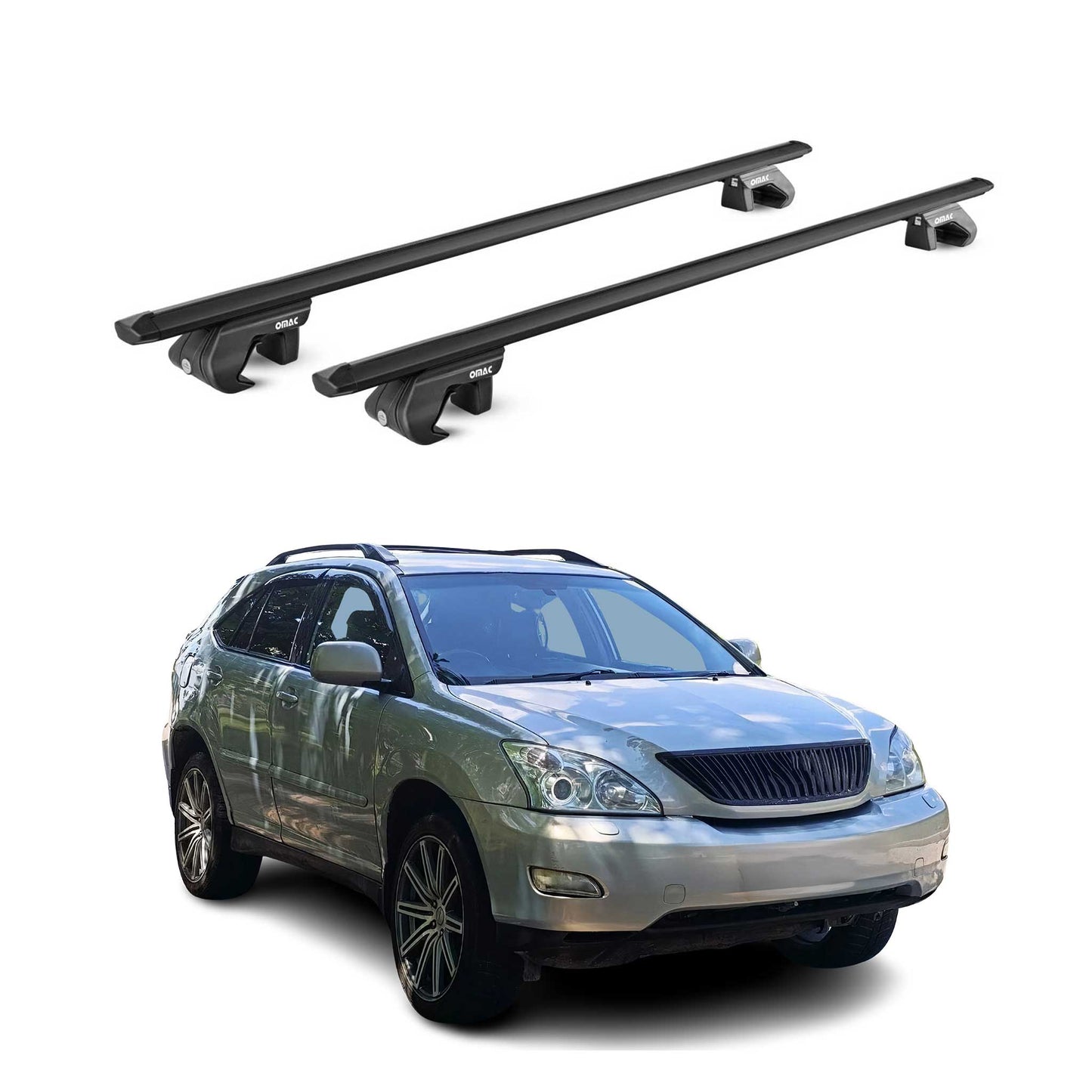 2003-2015 Lexus RX Roof Rack Cross Bars Black