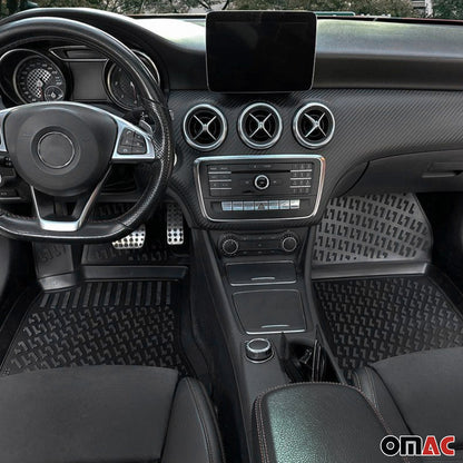 2018-2023 Hyundai Kona Floor Mats Liners Full Set All Weather Black