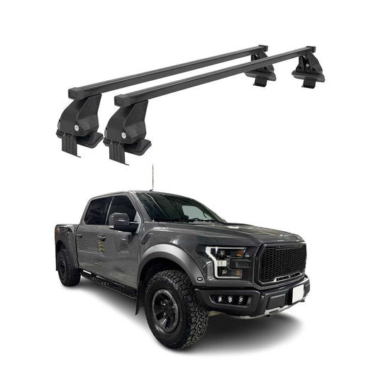 2015-2026 Ford F-150 SuperCab Roof Rack Cross Bars Black