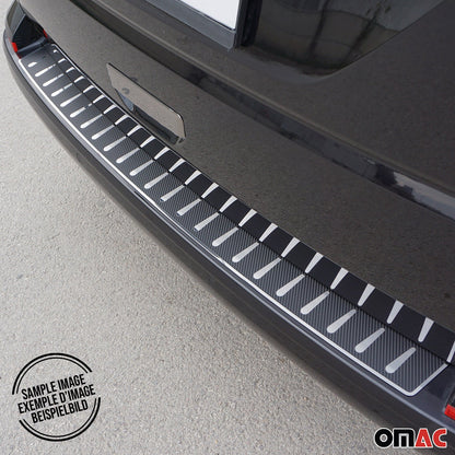 OMAC Rear Bumper Sill Cover Protector for Volvo XC90 2003-2014 Steel Carbon Foiled 7603093CF