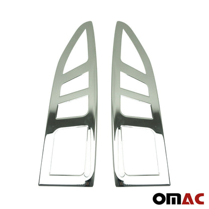 OMAC Trunk Tail Light Trim Frame for Citroen Berlingo 2008-2012 Steel Silver 2 Pcs 5723101
