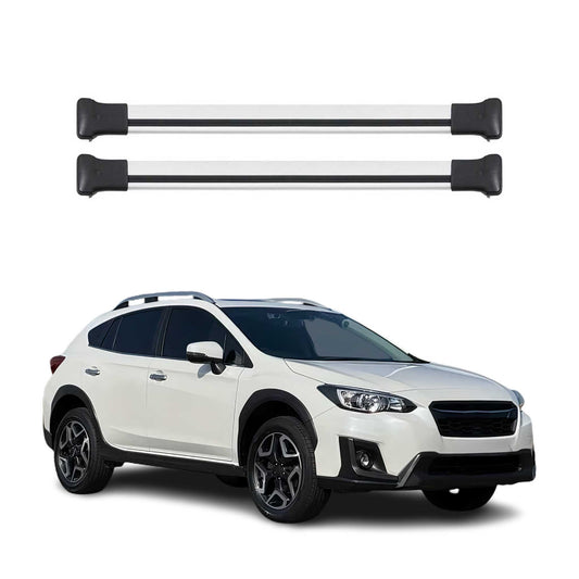 2018-2023 Subaru Crosstrek Roof Rack Cross Bars Silver