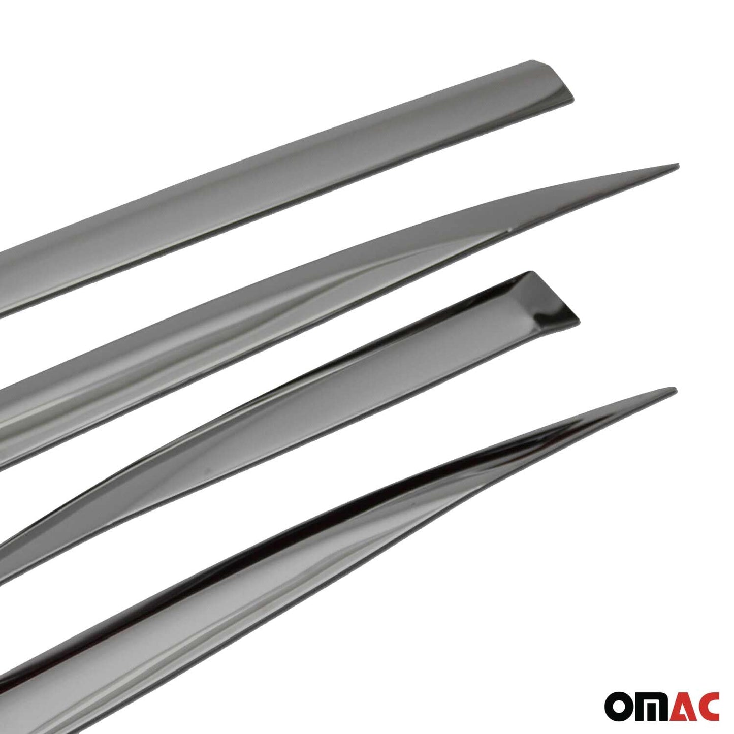 OMAC Side Door Molding Trim Skirt Garnish for Peugeot 3008 2016-2023 Steel Dark 4 Pcs 5719131B