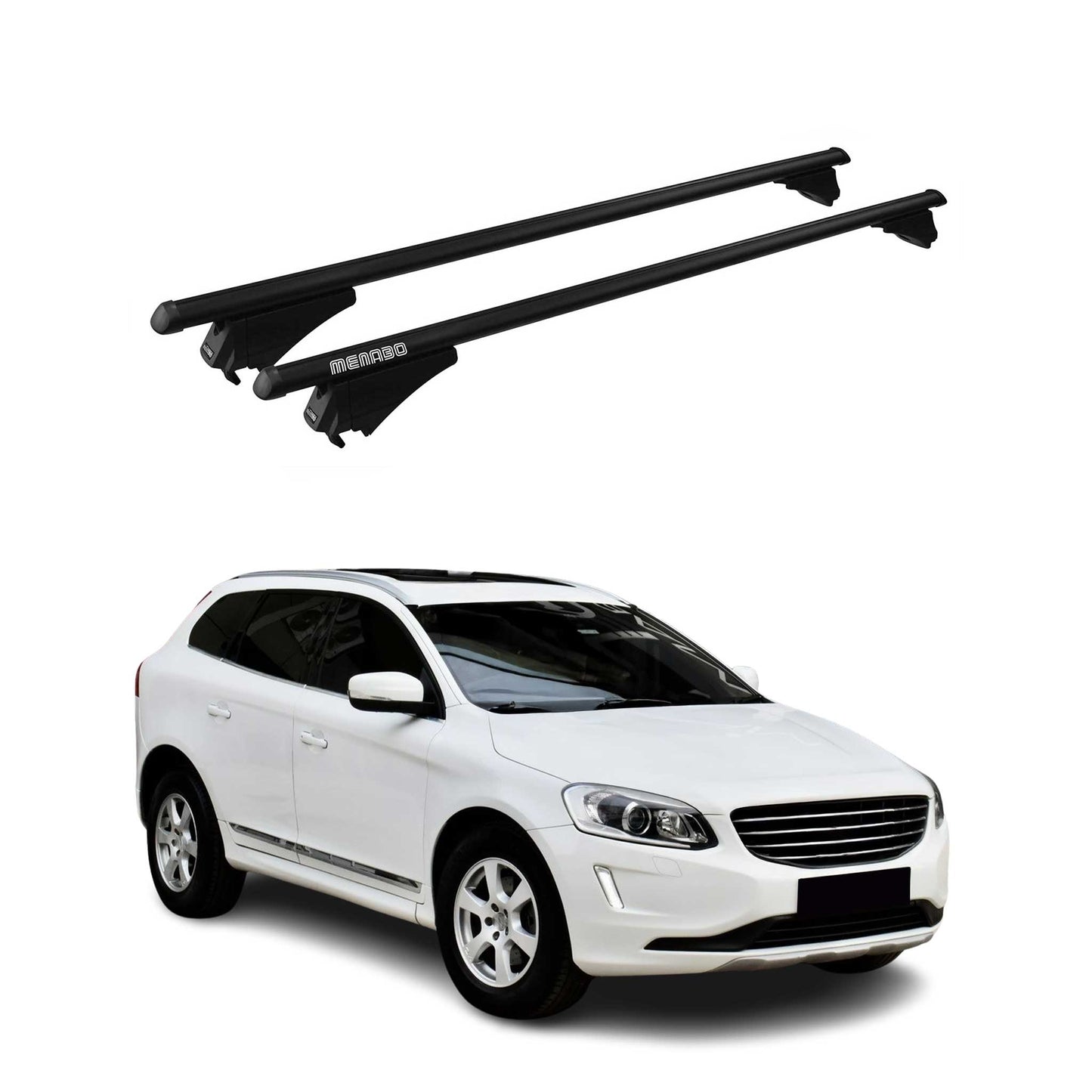 2014-2017 Volvo XC60 Roof Rack Cross Bars Black