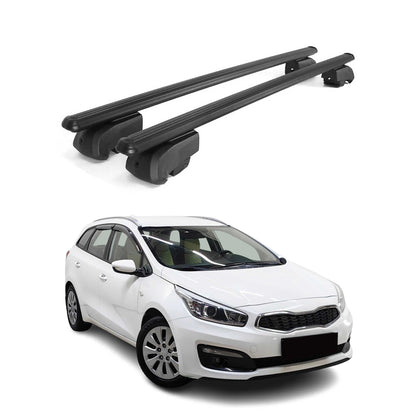2012-2017 Kia Cee'd Sportswagon Roof Rack Cross Bars Black