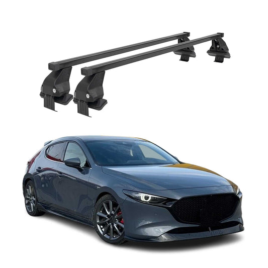 2019-2025 Mazda 3 Hatchback Roof Rack Cross Bars Black