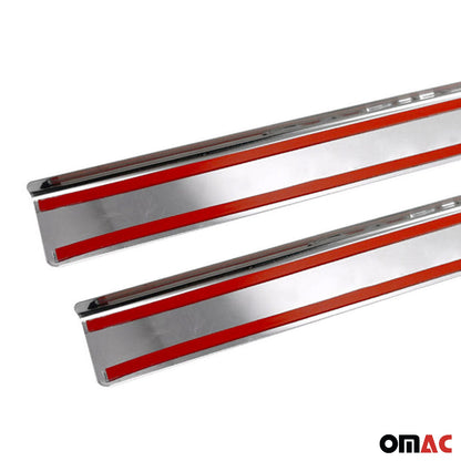 OMAC Door Sill Scuff Plate Scratch Protector for Ford Transit Connect 2010-2013 Steel 2620092N