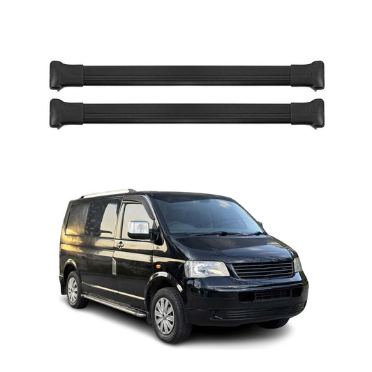 2010-2015 VW T5 Transporter Roof Rack Cross Bars 3Pcs Black