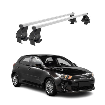 2018-2023 Kia Rio Hatchback Roof Rack Cross Bars Silver