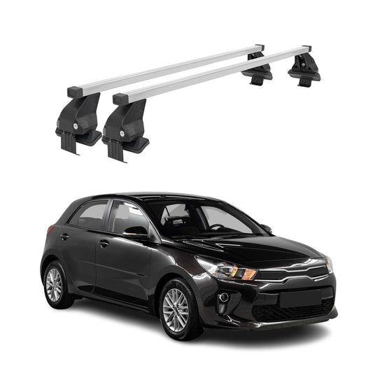 2018-2023 Kia Rio Hatchback Roof Rack Cross Bars Silver