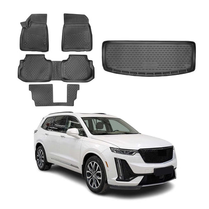 2020-2025 Cadillac XT6 Floor Mats & Cargo Liner Full Set Black