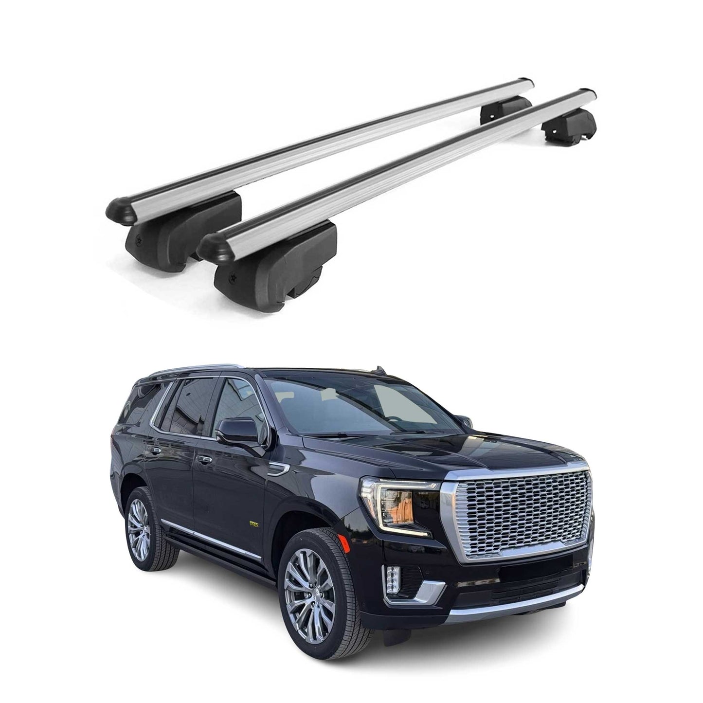 2021-2025 GMC Yukon Roof Rack Cross Bars Silver