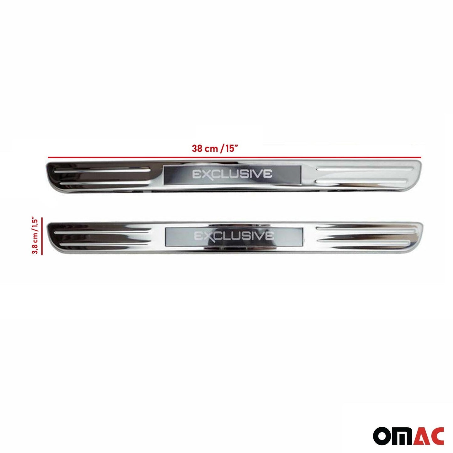 OMAC For BMW i8 Exclusive Door Sill Cover Scuff Plate Stainless Steel 2 Pcs U014732