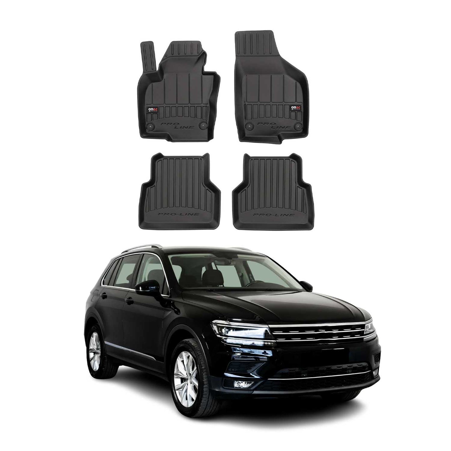 2017-2018 VW Tiguan Limited Premium Floor Mats Liners Full Set All Weather Heavy Duty