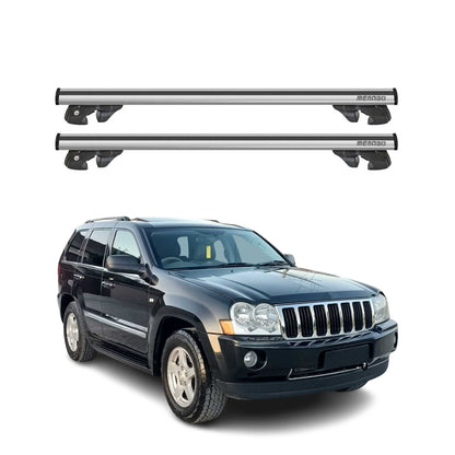 2005-2010 Jeep Grand Cherokee Roof Rack Cross Bars Silver