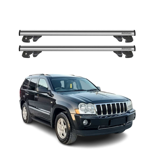 2005-2010 Jeep Grand Cherokee Roof Rack Cross Bars Silver