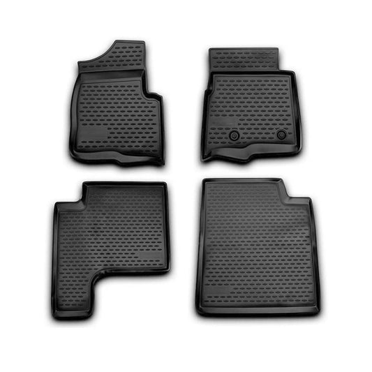 OMAC Floor Mats Liner for Ford F-150 2009-2014 Black TPE All-Weather 4 Pcs 2696444