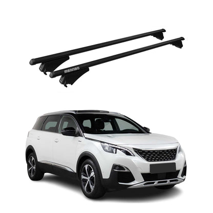 2017-2020 Peugeot 5008 Roof Rack Cross Bars Black