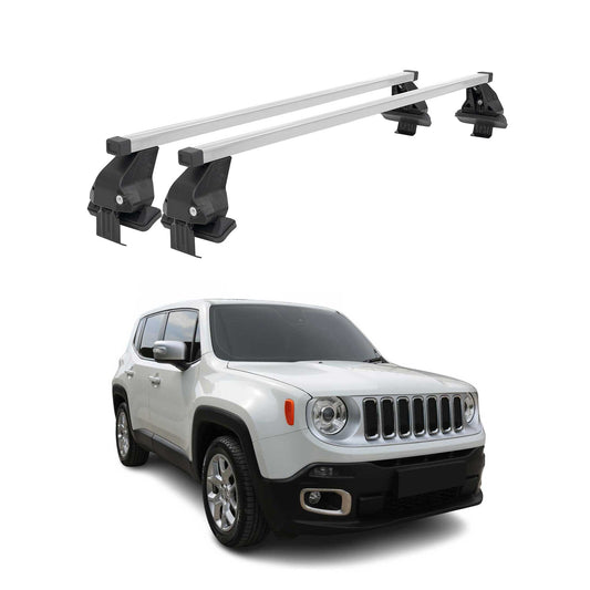 2015-2023 Jeep Renegade Roof Rack Cross Bars Silver