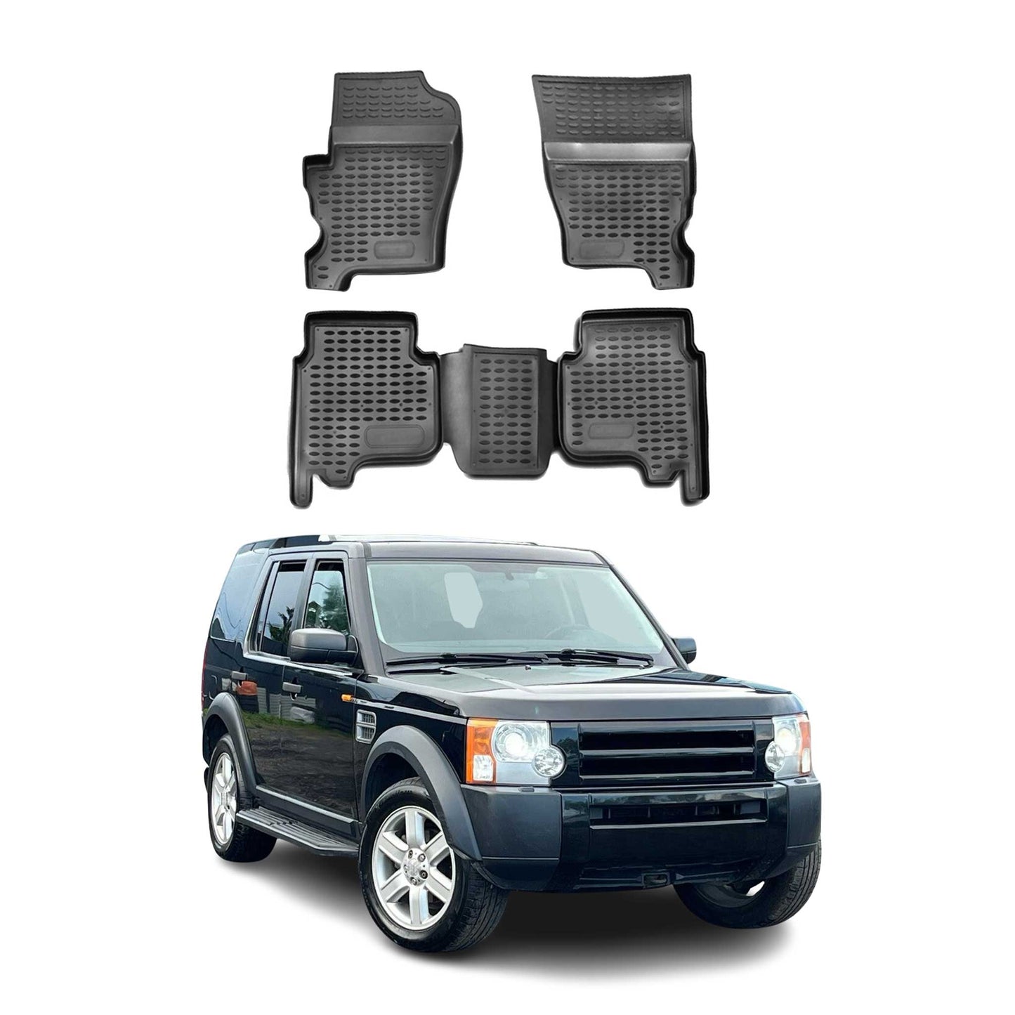 2005-2009 Land Rover LR3 Floor Mats Liners Full Set All Weather Black