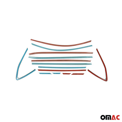 2016-2021 Hyundai Tucson Window Molding Trim Streamer Stainless Steel Silver 14 Pcs