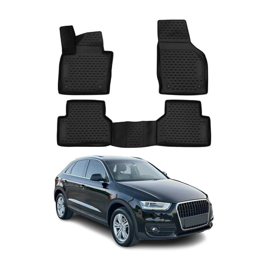 2013-2018 Audi Q3 / Q3 Quattro Floor Mats Liners Full Set All Weather Black