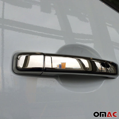 OMAC Car Door Handle Cover Protector for Nissan NV400 2010-2021 Steel Chrome 10 Pcs 6125044