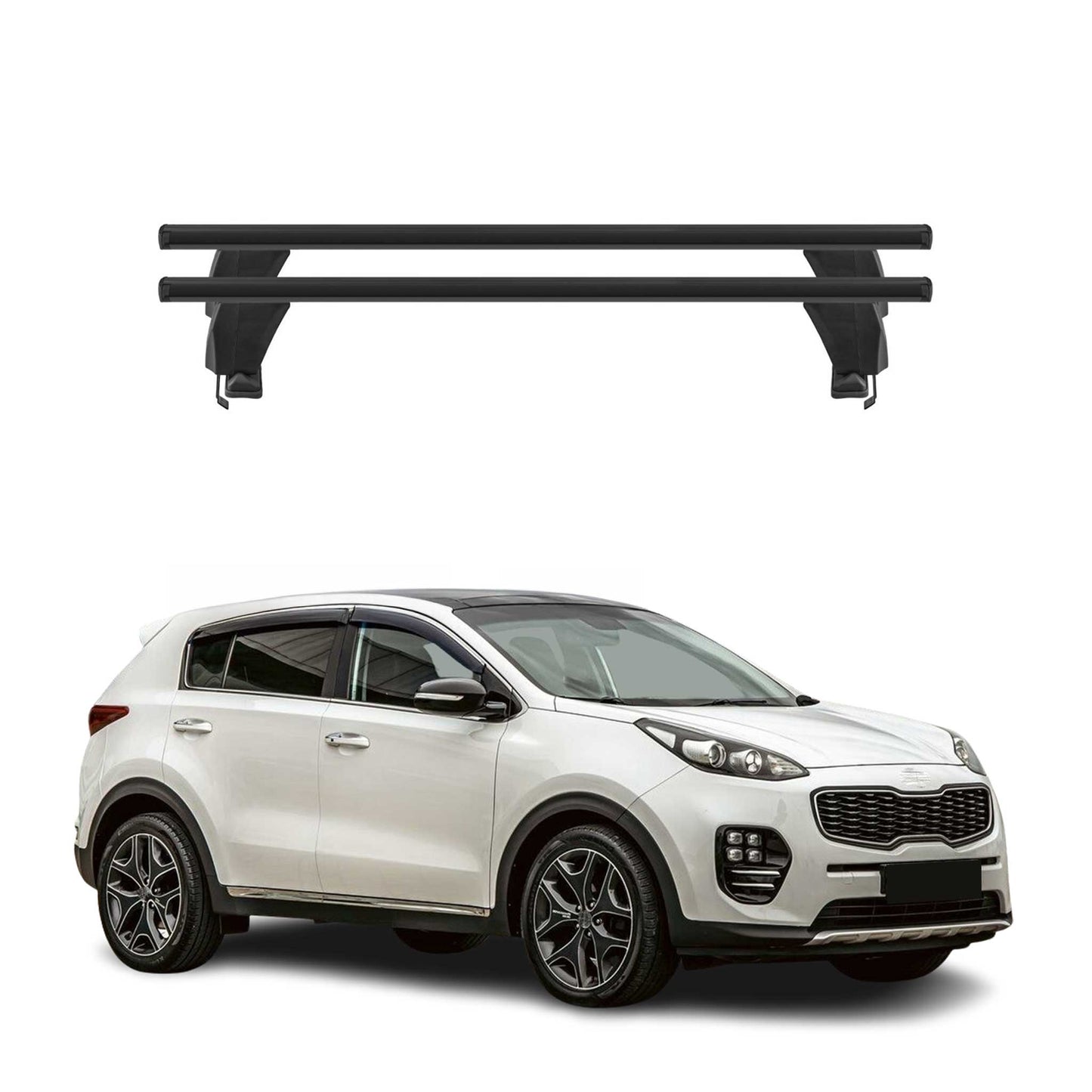 2017-2022 Kia Sportage Roof Rack Cross Bars Black