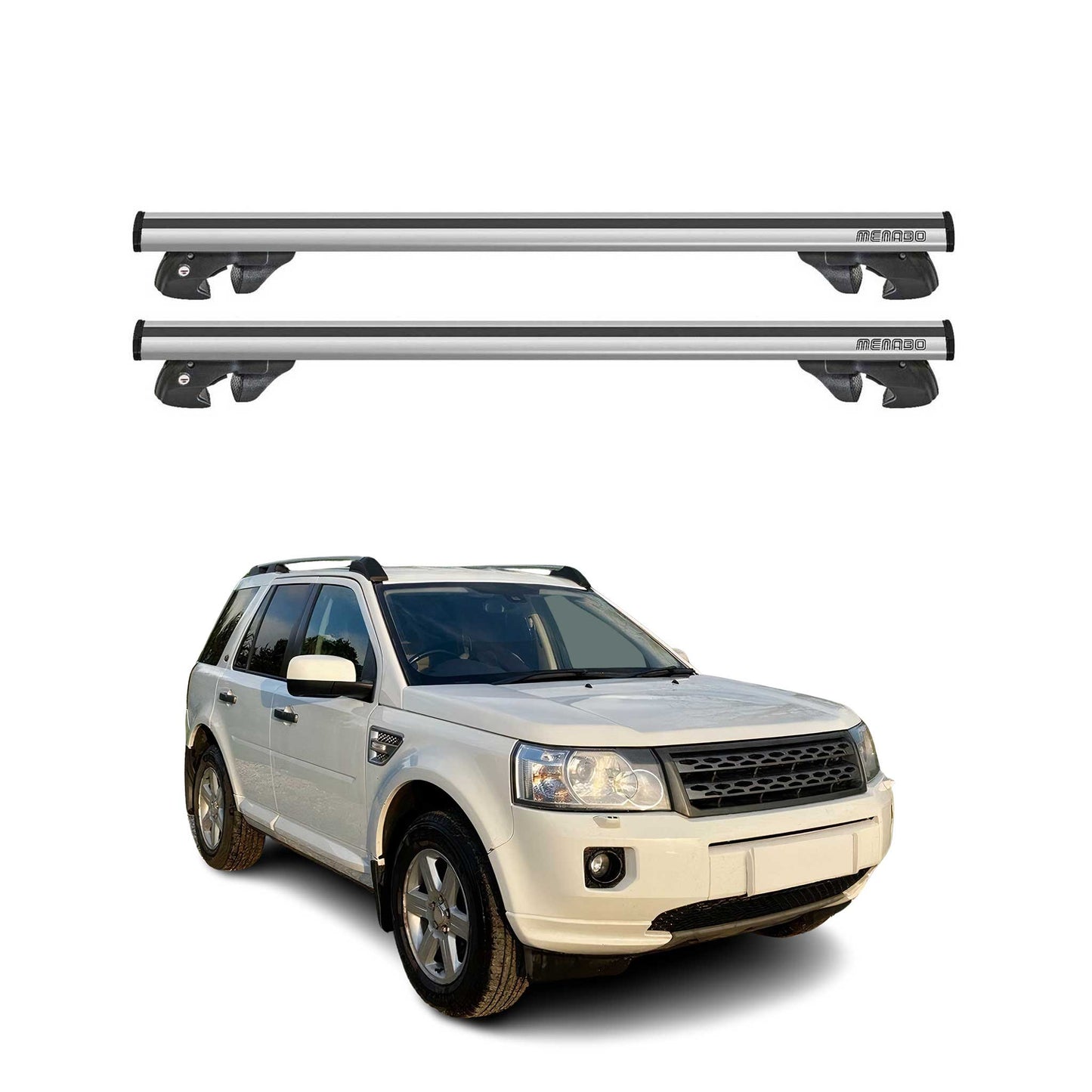 2008-2015 Land Rover Lr2 Roof Rack Cross Bars Silver