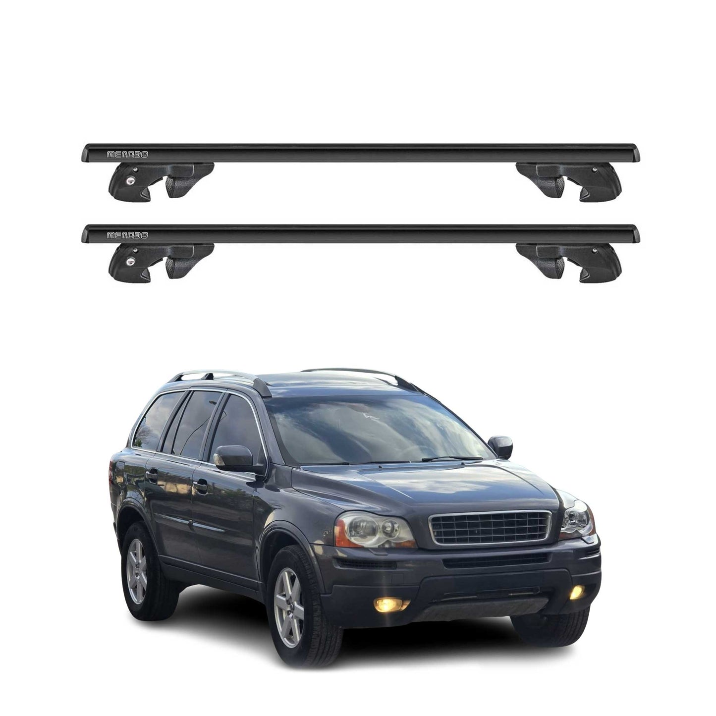 2003-2006 Volvo XC90 Roof Rack Cross Bars Black