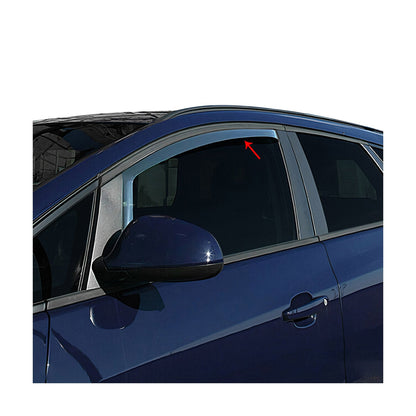 OMAC Window Visor Vent Rain Guard Deflector for Ford Fiesta 2011-2019 Black Smoke 2x 2614FR12.546